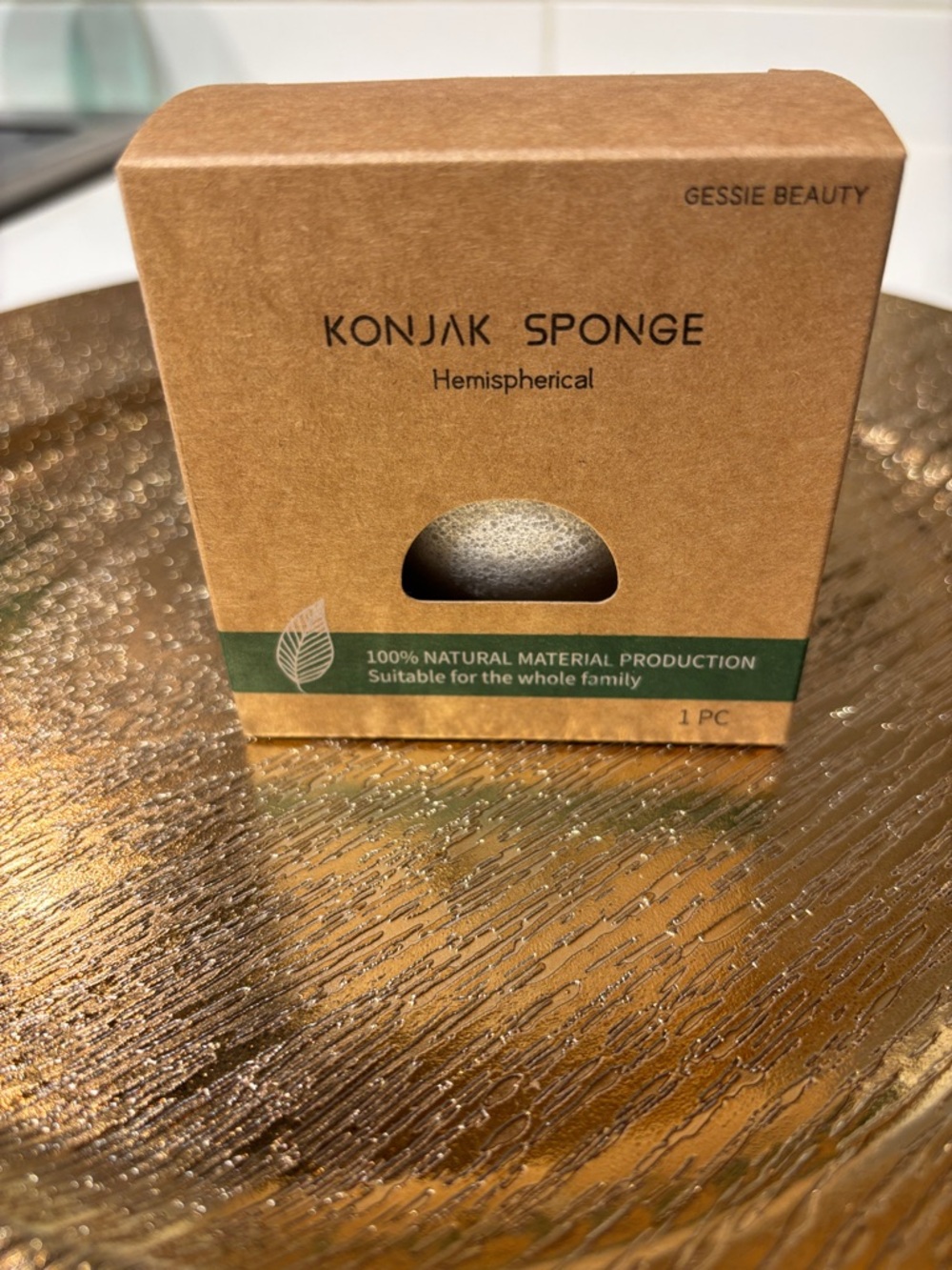 Gessie Beauty Konjak Sponge - Hemispherical (Natural)